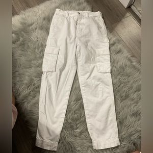 white cargo pants